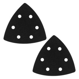 YINETTECH 2 Pieces Triangle Sander Support Plate Sanding Plate 93 x 93 x 93 mm Velcro Sanding Pad 6-Hole Protective Pad for All Standard Triangle Sanders