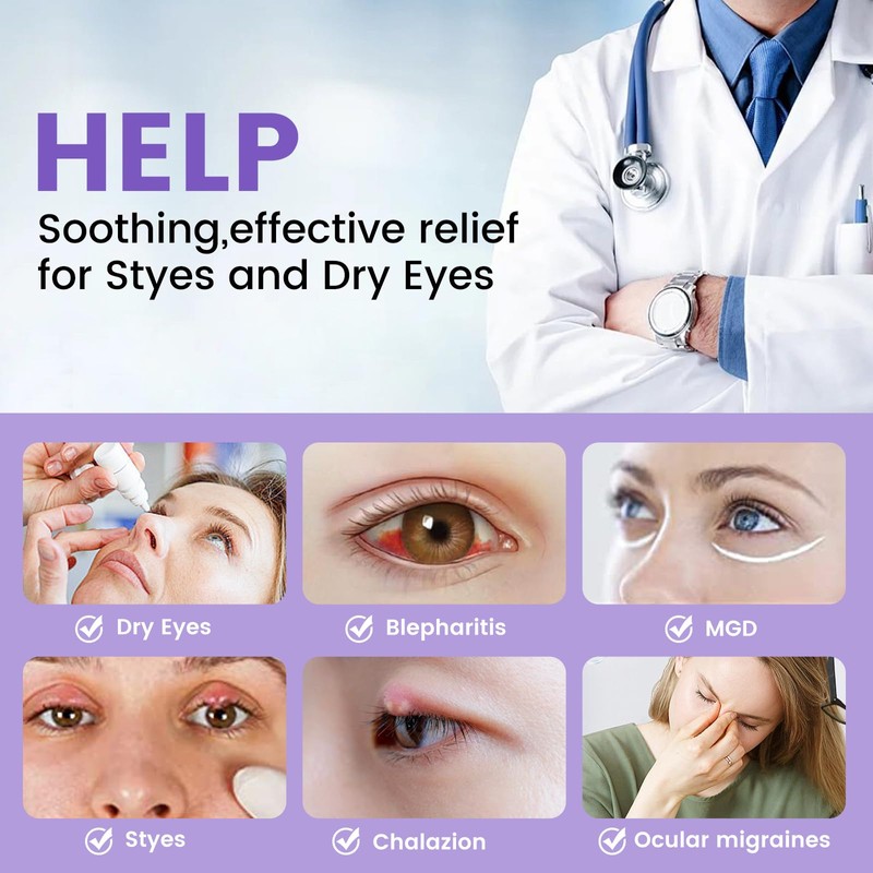 Aroma Season Heated Eye Mask, Warm Eye Compress for Dry