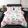 XYNHML Cartoon Dinosaur Comforter Set Queen 3Pc Kawaii Dinosaur Bedding