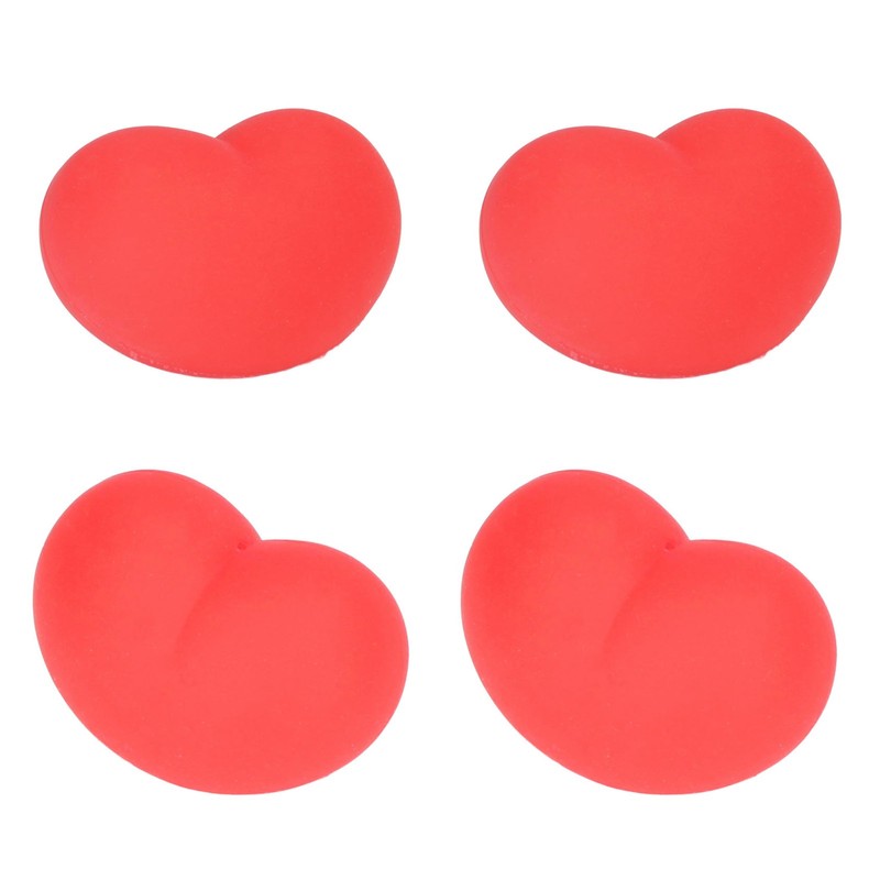 12 Pcs Heart Stress Toy Elastic Soft Simulation Rubber Red