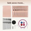 J10/6mm Interchangeable Tunisian Crochet Hooks Set with Cable 24" Aluminum