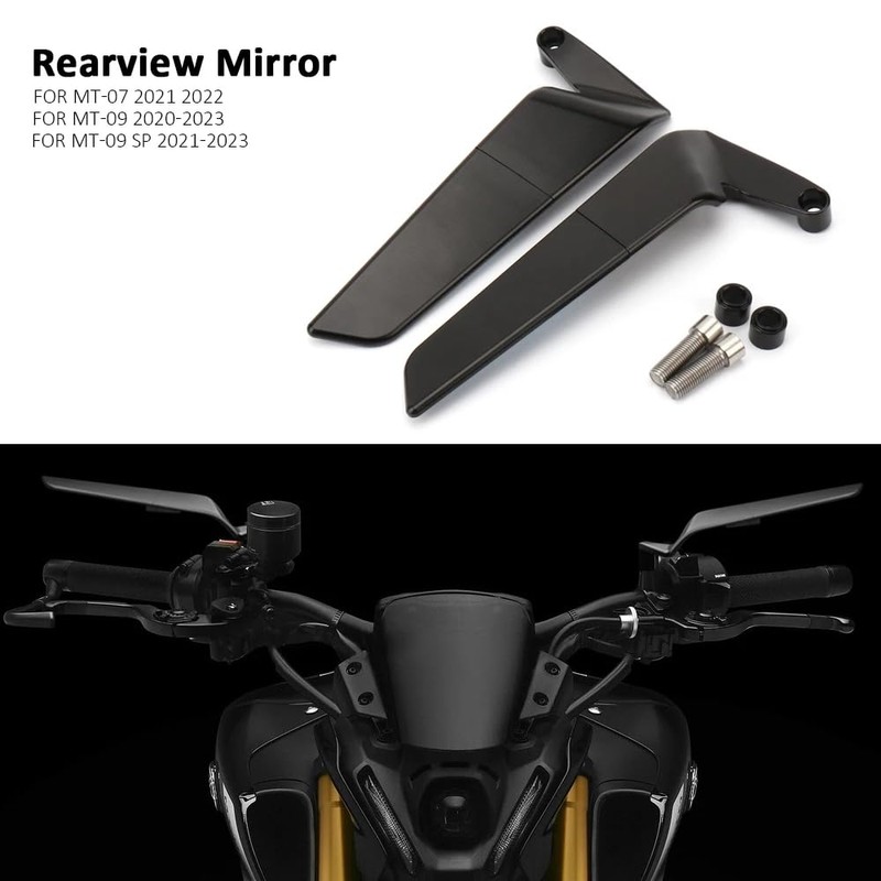 Motorcycle Rearview Wing Mirrors Compatible with Yamaha MT 09/MT-09 SP/MT-10/MT-07