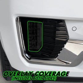 SlickMod PreCut Vinyl Smoke Tint for 2021-2023 GMC Yukon | Yukon XL Foglight (20% Dark Smoke, 4. Foglight)