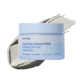 Ursa Major Esmalte mineral de pizarra verde | Renueva la apariencia de la piel opaca y desigual | Exfolia la piel para suavizar, refrescar e iluminar 