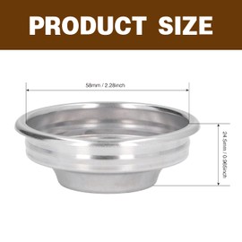 DmDoyy 58 mm stainless steel blind strainer, coffee filter basket, coffee filter basket, suitable for coffee lovers and as a replacement part for Italian coffee machines