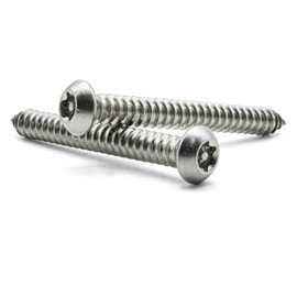 Hippo Hardware No.14 X 2" (6.3mm X 50mm) Torx Pin Button Head Self Tapping Security Star Wood Screws A2 Stainless Steel with Drive Bit (Pack of 5) - TX27 PIN