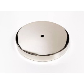 LITE ACCENTS Lamp Parts-Solid Brass LAMP BASES-Round- 5",6",7" OR 8" Diam. 2 Finishes (1 Pc.) - 7" Round-Pol.Nickel