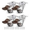 4PCS 1in Plate Caster Wheels Swivel Casters Lockable Heavy Load