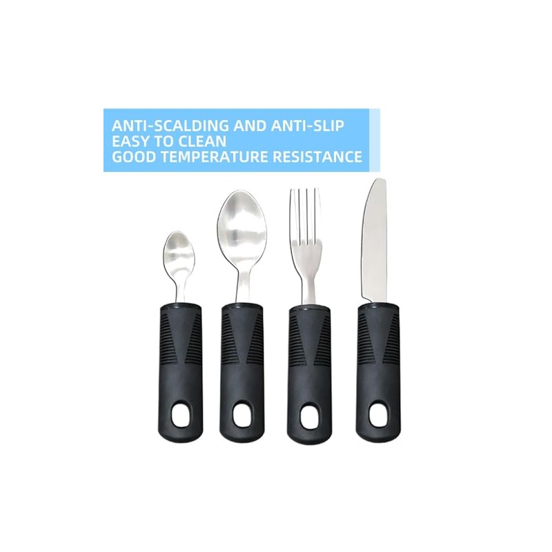 Disability Aids Easy Grip Eating Utensils Set of 4 –