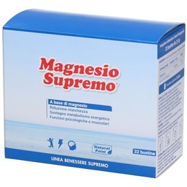 Natural Point Magnesio Supremo, Integratore Alimentare a base di Magnesio 32 Bustine, 76.8 g