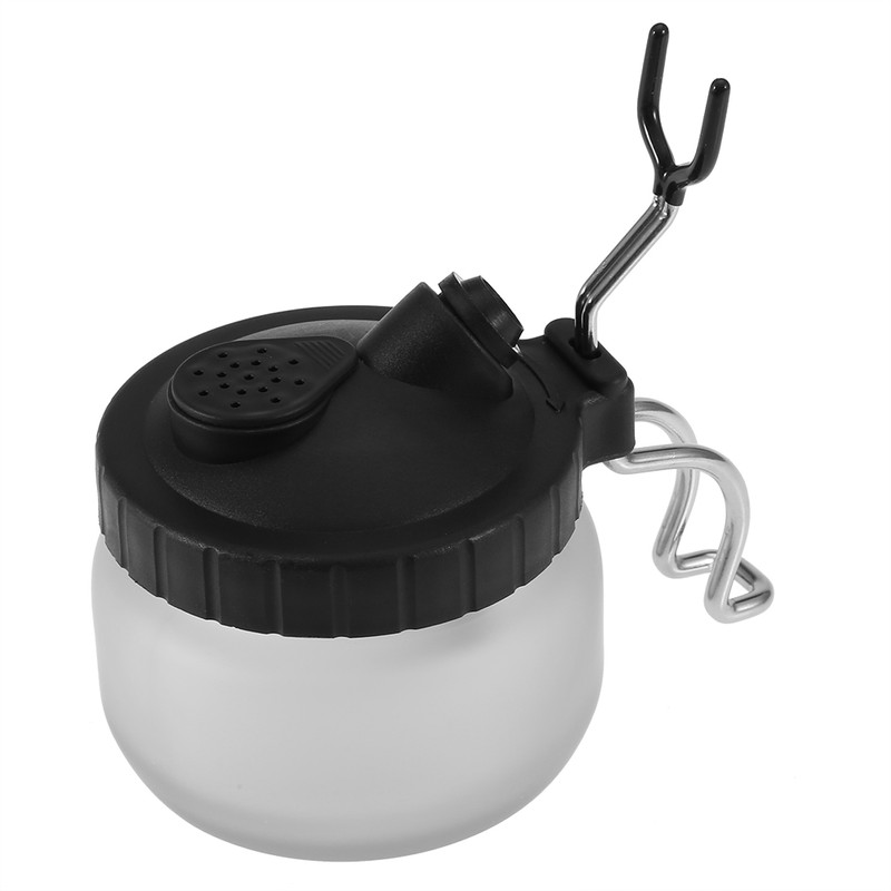 Airbrush Cleaning Pot Holder Paint Jar Bottle Clean Needle Nozzle