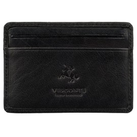 VISCONTI Reese Slim Leather Card Holder VSL66 Black