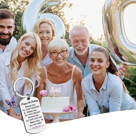 AOBIURV 60th Birthday Gifts For Women Happy 60 Birthday Keychain Ideas Gifts For 60 Year Old Woman 60th Anniversary Decorations Funny Present For Elderly Women Mom Aunt Wife Sister Friend