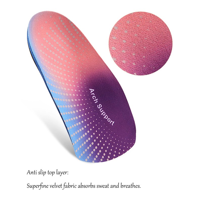 Plantillas JSHshield Inserciones Ortopédicas 3/4 de Longitud Soporte para El