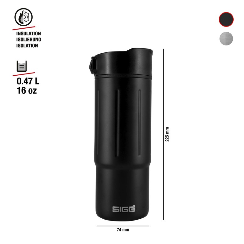 Sigg - Insulated Coffee Cup - Black Travel Mug Gemstone