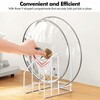 Poeland Kitchen Pot Lid Organizer, Pan Rack with 3 Compartments,