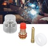 6 Pcs TIG Torch Glass Cup Collet Kit 2.4MM Glass