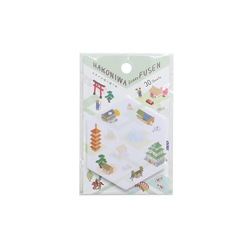 [Sticky Notes] Hakoniwa Diary Fusen/Japan Castle and Shishima Town Camio