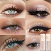 2Pcs Waterproof Crystal Liquid Glitter Eye Shadow Sticks.Quick-Drying Liquid Sparkling