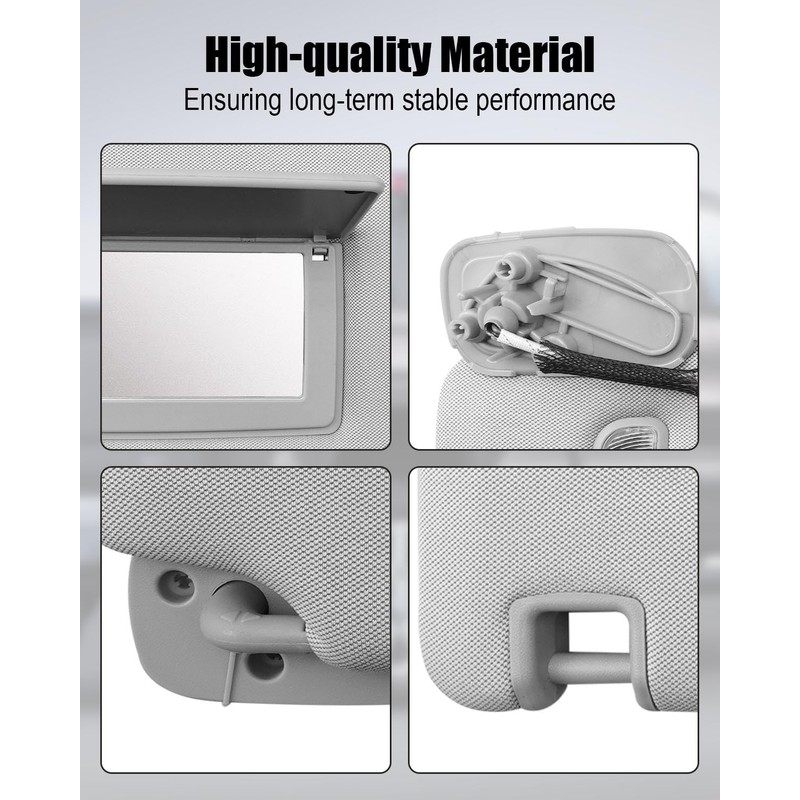 Driver Side Sun Visor with LED Light Fit for GMC