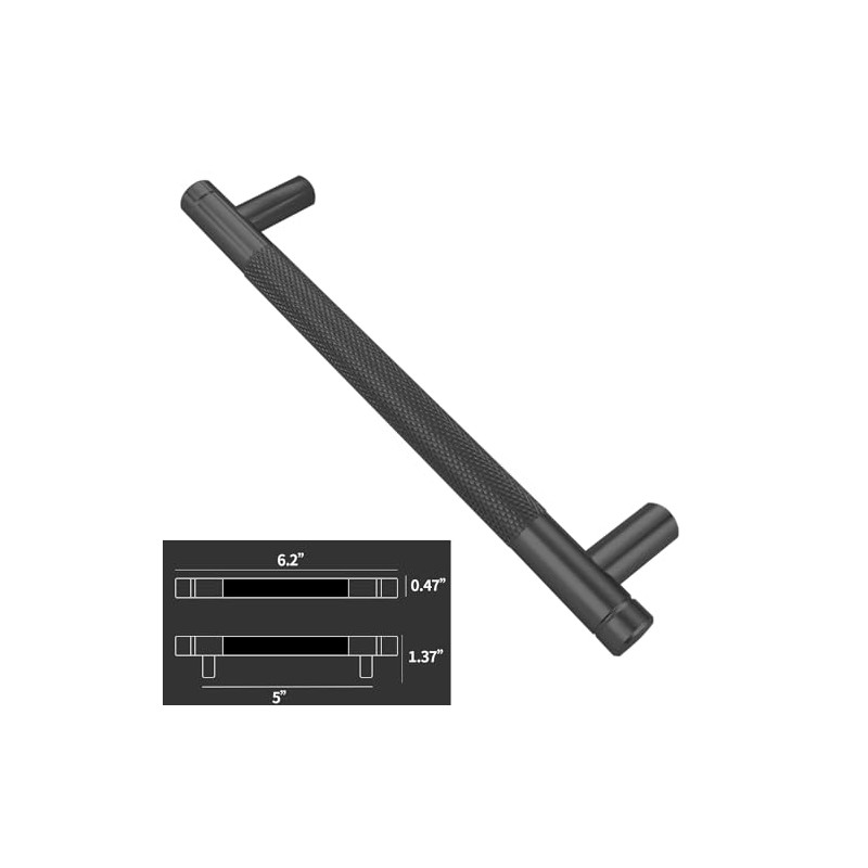 Ntresbonne 2 Pack 5 Inch 128 mm Black Barrel Cabinet