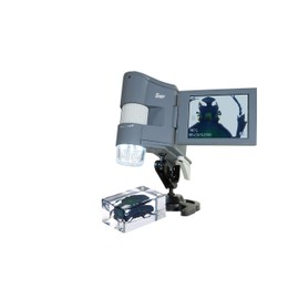 Celestron 44315 FlipView 5MP LCD Portable Microscope, 10x-120x Magnification, Grey