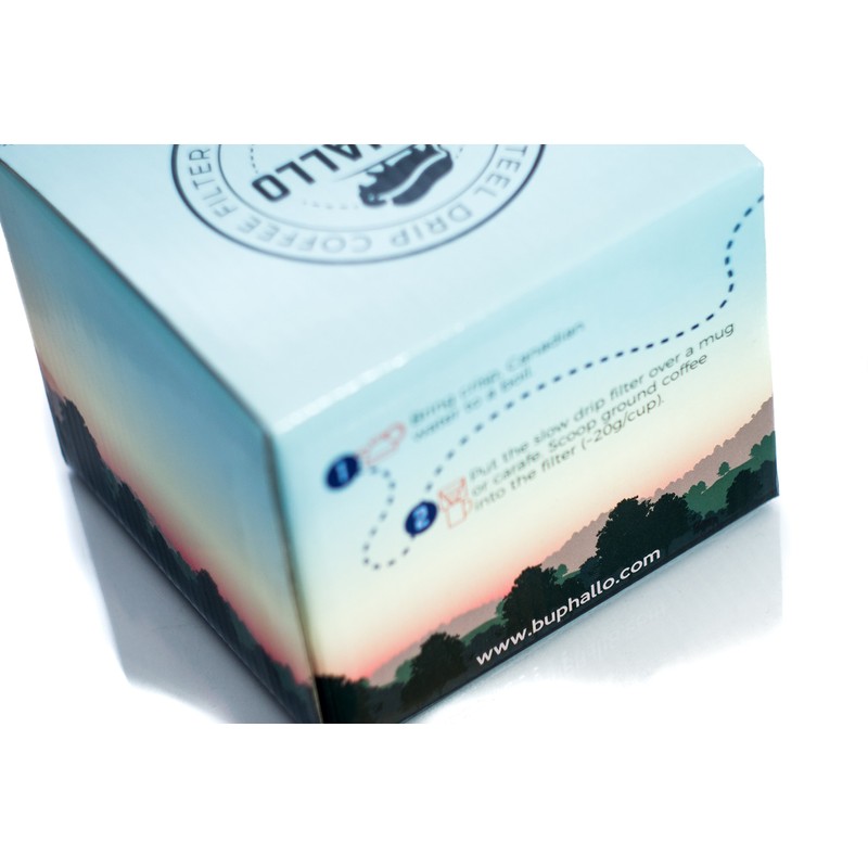 Buphallo Stainless Steel Pour Over Cone Coffee Dripper – Reusable