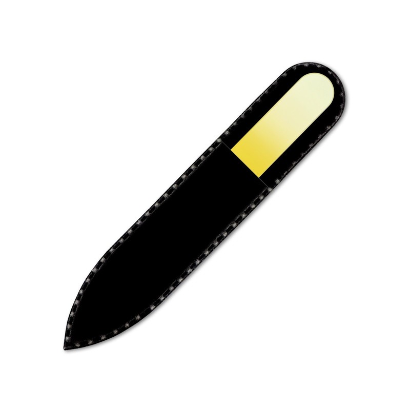 Mont Bleu Coloured Glass Nail File, in Black Velvet Case,