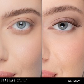 Nanolash Cluster Eyelashes for DIY Eyelash Extensions at Home, Pack of 36 - Make Yourself, Eyelash Extension DIY, DIY False Eyelashes (Brown, Fantasy)