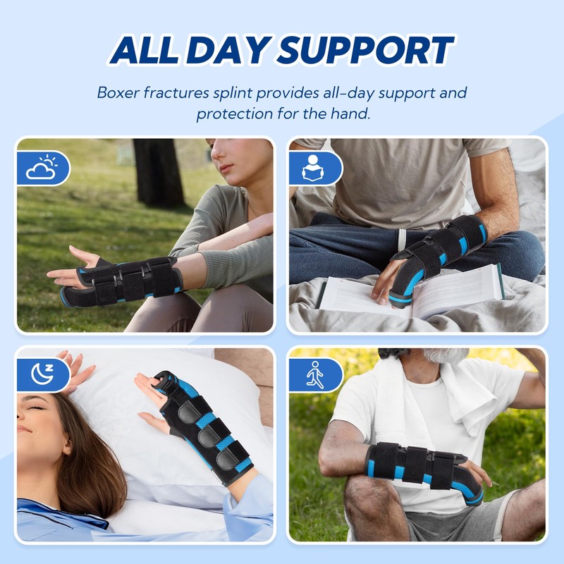 YiYame Boxer Fracture Splint, Ulnar Gutter Splint Right Hand, the