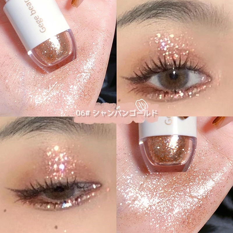 Star Liquid Glitter Eyeshadow, Shimmer Gold, Solid Color, Eye Shadow