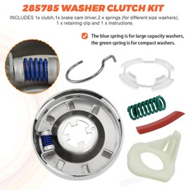 285785 Washer Clutch Assembly Kit & 285753A Motor Coupling Kit & 4pcs 80040 Washer Agitator Dog by Beaquicy - Replacement for Kenmore Whirlpool Roper Washing Machine - Replace 285331,3351342,3946794
