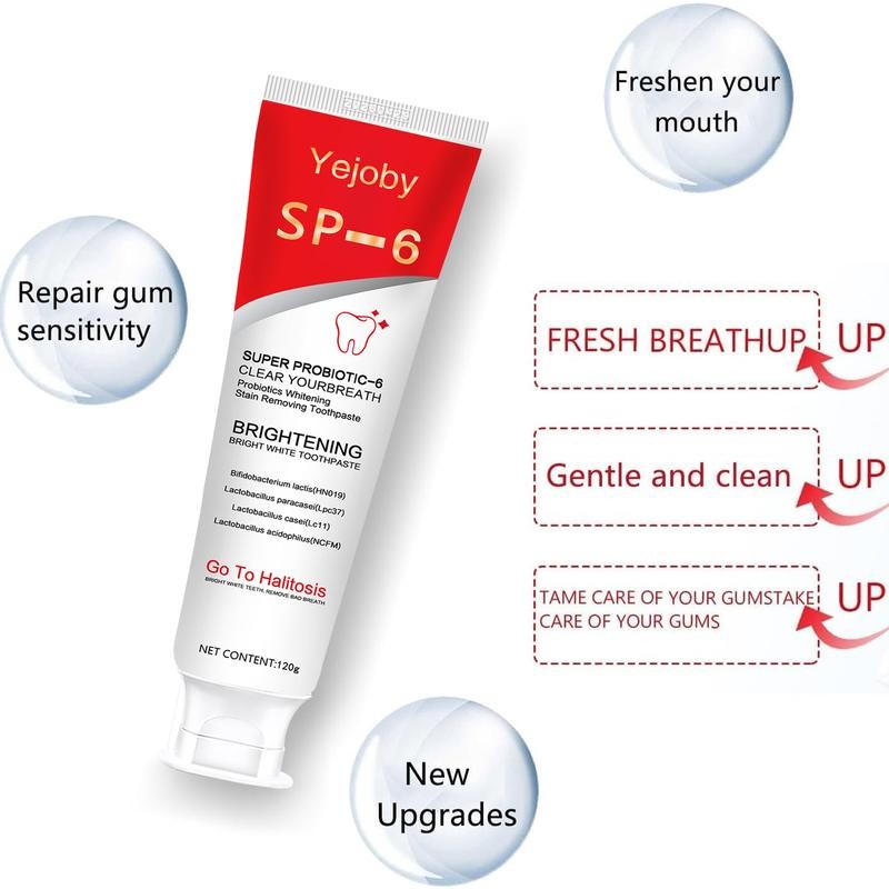 Yejoby (New) 2025  Super Probiotic Sp-6 Toothpaste, Sp-6 Ultra Whitening