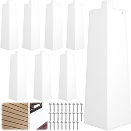 ForoGore 8 Pcs Aluminum Siding Corners 8 Inch White Aluminum Corner Trim for Wooden House Mobile Home Exterior Siding Corner Cap with Screw