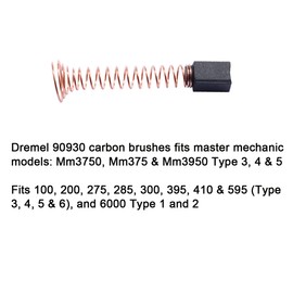 6 PCS Carbon Motor Brushes Compatible for Dremel 90930-05 Brush Repairing Part for 275, 285, 300, 395, 595(Type 3,4,5)