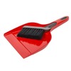 Dustpan and Brush Set Plastic Red