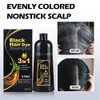 Champú Tinte Negro Instantáneo Para Cabello Rubio, Champú De Color