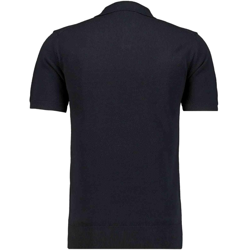 RAGMAN Herren Strick-Pullover Kurzarm, Resortkragen Schwarz-009, 3XL