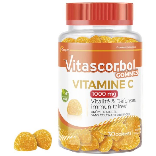 Cooper laboratoire Vitascorbol Gommes Vitamine C 1000 mg 30 gommes