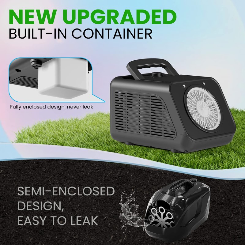 Reenovan Bubble Machine, Automatic Bubble Blower 15000+ Bubbles Per Minute,