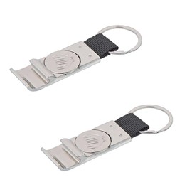 Infitronic 2 x Key Fob Bottle Opener with Shopping Trolley Token (INKC003), silver