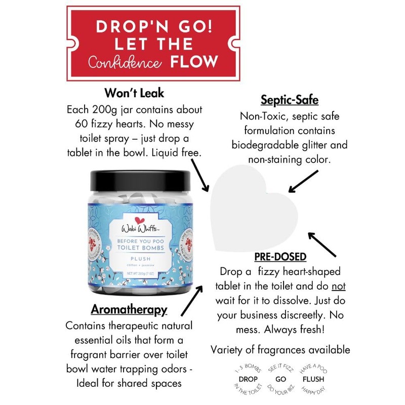 Wabi Whiffs Fizzing Toilet Bombs – Plush | Natural Bathroom