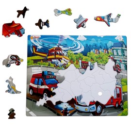 Just Smarty Fire Truck Toddler Puzzles for Boys and Girls | Fire Truck Toy 52 Pieces Jigsaw | Firefighter Puzzle | Firefighter Kids Great Gift | Kids Toy Ages 4-6 | Puzzles for 5 Year Olds