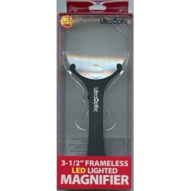 UltraOptix 2X Frameless LED Lighted Magnifier with 4X Bifocal Insert