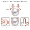 Kamise Women's Silver Christmas Earrings, 925 Sterling Silver Christmas Stud