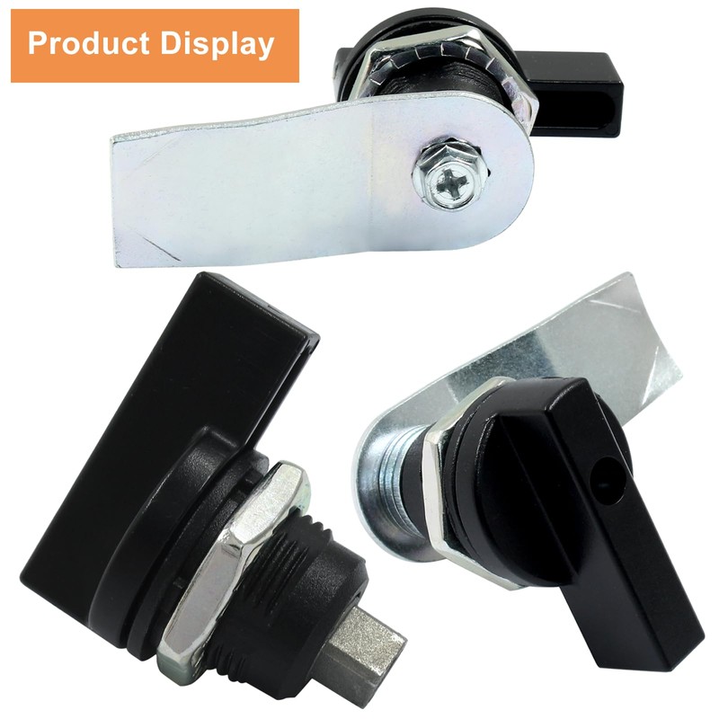 Kyuionty 4Pcs Thumb Operated Offset Cam Locks, T Handle Swing