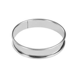 De Buyer 3091.1 Tart Ring with Rolled Edge, 10 cm Diameter