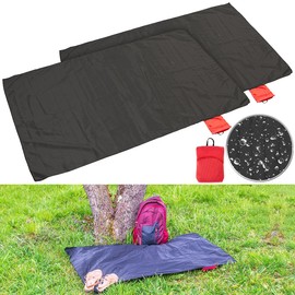 PEARL Blanket: Set of 2 Mini Picnic Blankets 70 x 110 cm Small Pack Size 55g (Camping Seat Pads, Mini Picnic Beach Mats, Waterproof Bags)