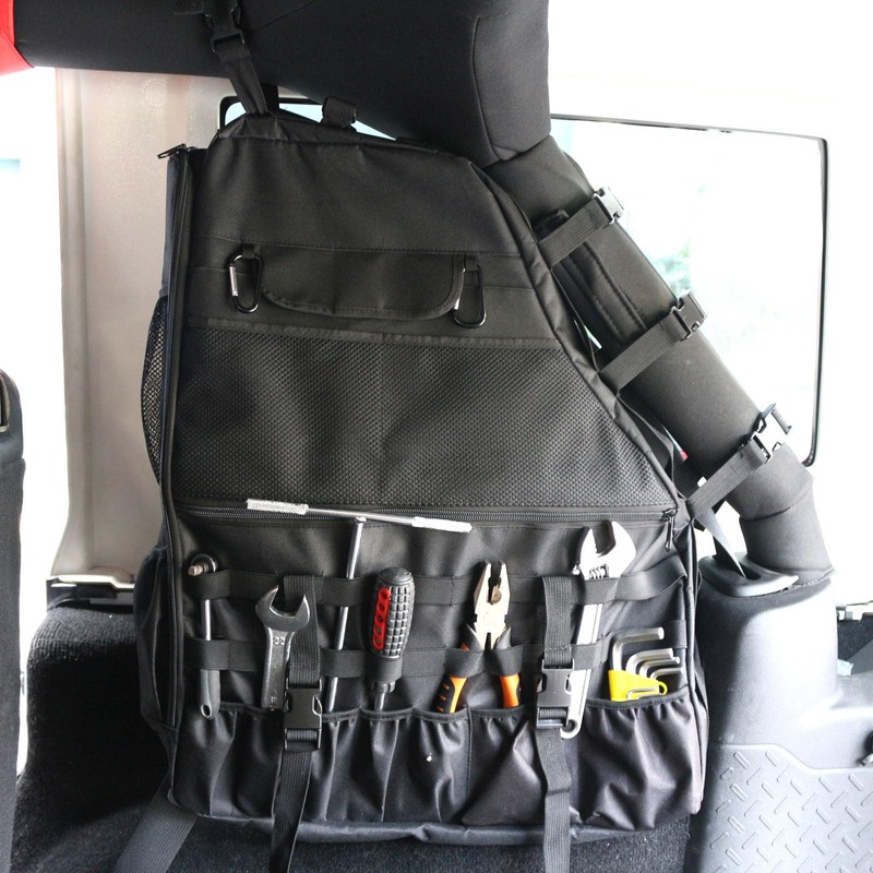 PKEDUO Roll Bar Storage Bag Multi-pocket Rear Cargo Organizers Saddlebag