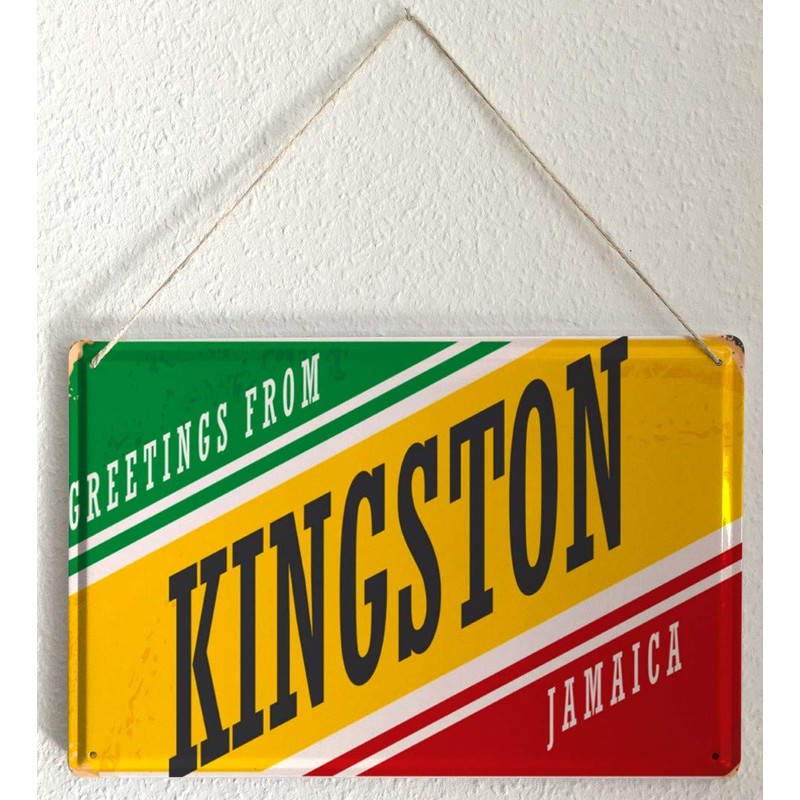 Tin Sign Wanderlust City Kingston Jamaica
